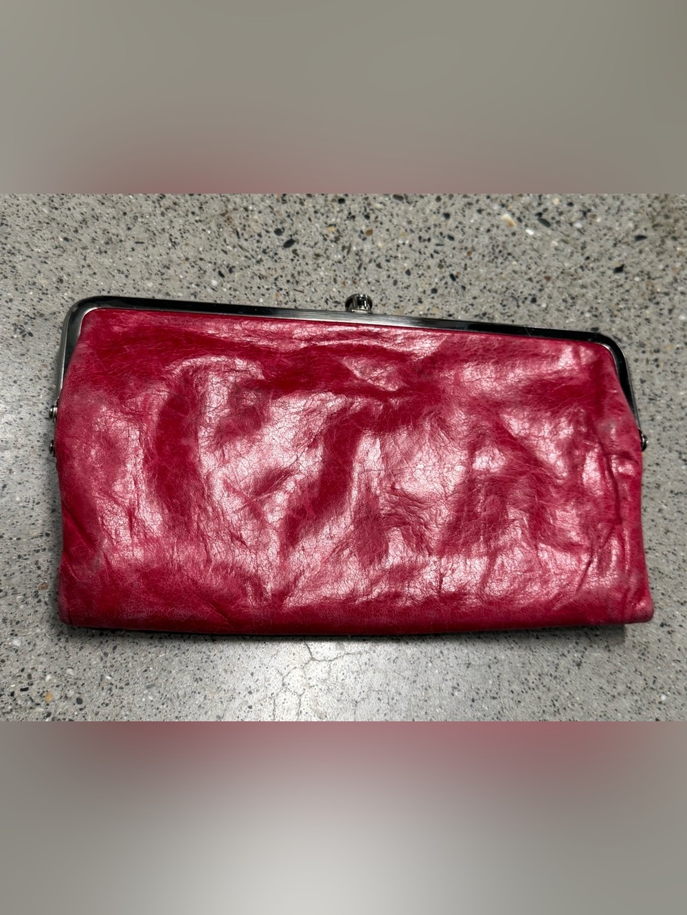 HOBO Lauren Clutch Wallet in gorgeous red color